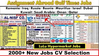 Assignment Abroad Times Romania, Iraq, Russia, Bosnia, Israel, Dubai, Kuwait, Oman, Qatar, Mauitius,