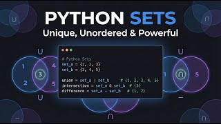 Python Sets: Unordered, Unique & Mutable#Python #Programming #DataStructures #Coding