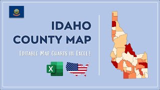 Idaho County Map in Excel - Counties List and Population Map