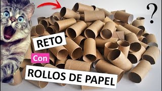 3 Manualidades FÁCILES y CREATIVAS con rollos de papel higiénico (RETO MAKE MY CRAFT CHALLENGE)