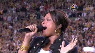 Jennifer Hudson - The Star Spangled Banner, Super Bowl XLIII 2009, subtitles lyrics HD 720p