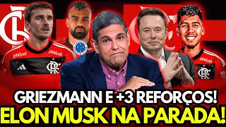 MEGA BOMBA NA SEXTA!! ELON MUSK NO FLAMENGO! GRIEZMANN OPÇÃO? FIRMINO VEM? + FABRICIO BRUNO VENE+