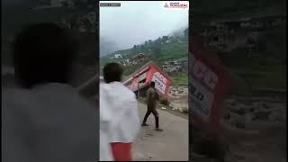 Shops Collapse Into River Amid Heavy Rain in Uttarakhand | Tehri Flood Alert