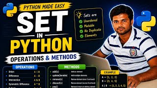 Set in Python Programming | Set Operations & Methods Explained 🔥