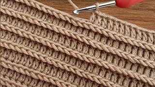 Crochet men's scarf stitch, very easy and distinctive for beginners