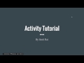An Overview of Android Activity