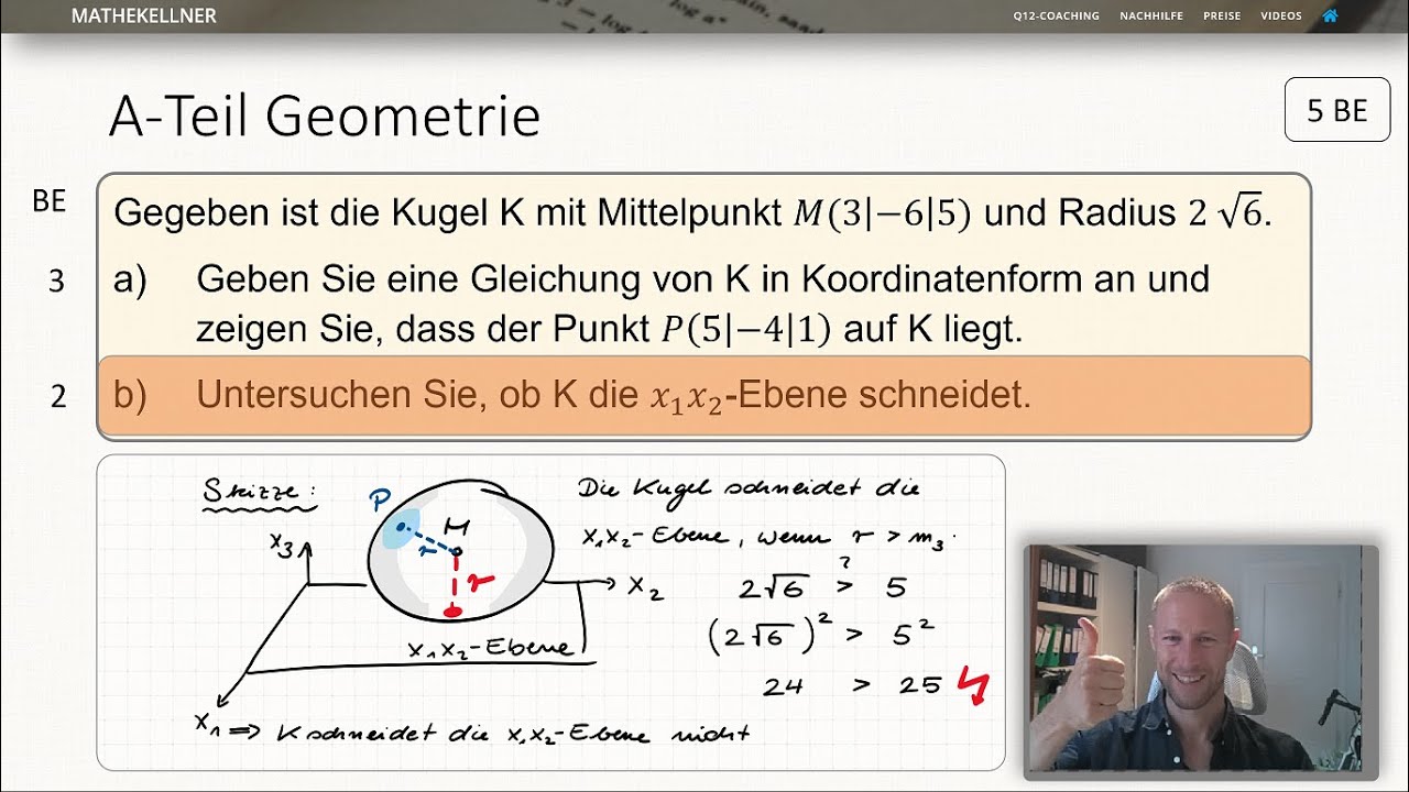 Abi 2022 Geometrie A-Teil Gr. 1 Nochmal Ohne Florian Und Zügig. Aufgabe ...