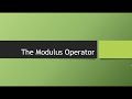 Using the Java Modulus Operator