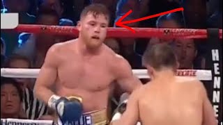 The moment Canelo feared GGG chin. The eyes never lie.