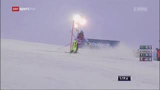 Reto Schmidiger 2nd run Men's Slalom - Levi FIS Alpine Skiing World Cup 2017