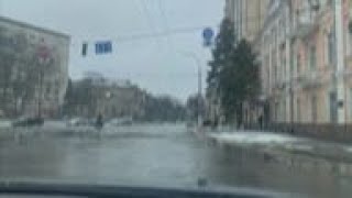 Empty streets of Kyiv as Russian invasion continues