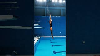 Perfect Vertical Dive In Deep Pool Shorts