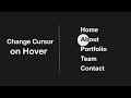 Change Cursor on Hover using CSS & Vanilla Javascript | Mouse Cursor Effects