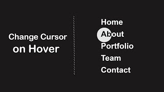 Change Cursor on Hover using CSS & Vanilla Javascript | Mouse Cursor Effects