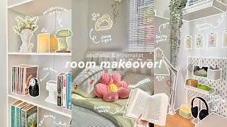 extreme small room makeover 2024 🌱🌷 | aesthetic & minimalist inspired