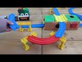 plarail thomas sodor island town ☆ play on the steam locomotive and harold heliport course