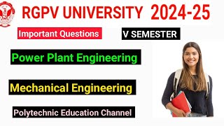 POLYTECHNIC STUDENT, POWER PLANT ENGINEERING, IMPORTANT QUESTIONS V SEMESTER FINAL YEAR