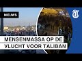 Zien: chaos en paniek op vliegveld Kabul