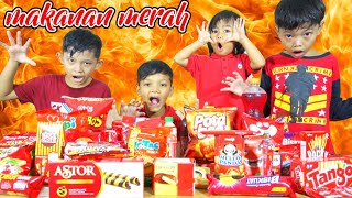 TANTANGAN TEBAK SEMUA MAKANAN BERWARNA MERAH SAMA REY | RARA NUNGGUIN | Little Princess Rara