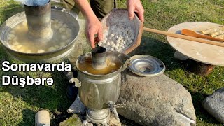 Samovarda Düşbərə/Dushbara in Samovar(Azerbaijani Food in Nature)