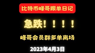 4月3日 |比特币峰哥|比特币行情分析