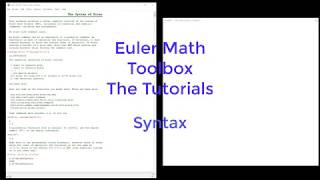Lerne die Syntax von Euler Math Toolbox!