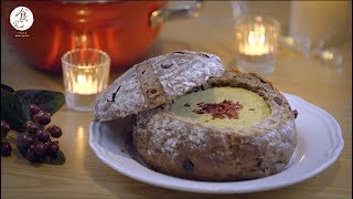 南瓜蘑菇麵包濃湯 ｜Pumpkin \u0026 Mushroom Soup with Bread｜聖誔食譜｜Cooking ASMR｜4K [Eng Sub]