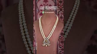 Elegant Ganesha Necklace with South Sea Pearls \u0026 Polki – Sri Mahalaxmi Jewellers #hyderabadjewellery