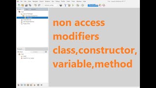 non access modifiers class,constructor,variable,method in java