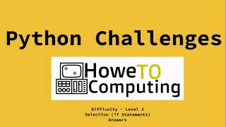 Python challenges level 3 challenge 10