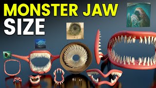 3D Monster Jaw Size Comparison and Teeth Count | Animal Jaw Size