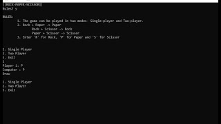 Rock Paper Scissor Game In Python CLI mode With Source Code | Source Code & Projects