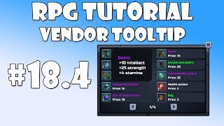 #18.4 Unity RPG Tutorial - Vendor tooltip