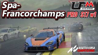 Intense LFM PRO Spa-Francorchamps Season 17 W1 Mixed Conditions! McLaren 720 Evo #ACC #LFM