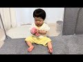 【🥱waking up】🚼💨pajama baby s hilarious high speed crawling adventure 🛩️寝起きの高速ハイハイダッシュ🚗💨 1y1m14d