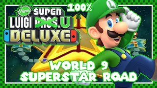 New Super Luigi U Deluxe: World 9 - Superstar Road  -- 100% Walkthrough
