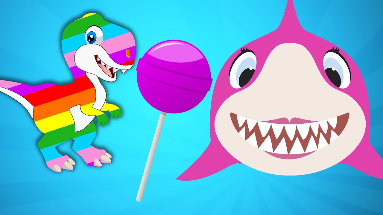 Baby Shark & Rainbow Dino Stole My Lollipop + More Nursery Rhymes - YouTube