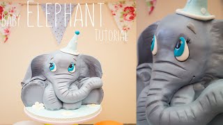 How to make a Baby Elephant Cake - highlights | Baby Elephant cake tutorial | CakeFlix video