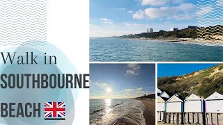 🌊 Southbourne Beach Walk | Stunning Coastal Views in Bournemouth, UK [4K POV]