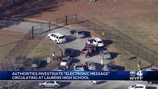 Deputies investigating 'electronic messages' circulating around Laurens High School