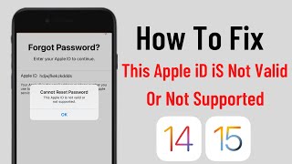{Fixed} This Apple iD Is Not Valid Or Not Supported -How To Fix Apple iD Not Valid Or Supported 2021