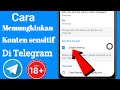 Cara Mengaktifkan Konten Sensitif di Telegram (Update 2023) | Aktifkan Konten Sensitif Telegram