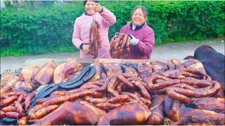 Traditional Smoked Sausage in the FORGOTTEN Village | China Rural Life