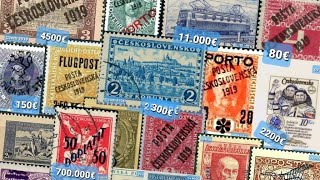 most expensive 50 most valuable  stamps from Czech  , ceskoslovensko  rare stamps