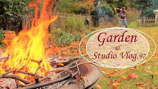 庭掃除しながら焼き芋・簡単常備菜・ハンドメイド作家の米国暮らし・Garden ＆Studio vlog.97・アメリカ南部の暮らし