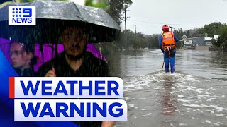 Severe weather warnings after heavy rain and wild winds | 9 News Australia