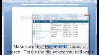 Creating and Retrieving a Document in Windows Vista