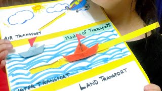 Modes of transport kids school project/preschool transport Craft project