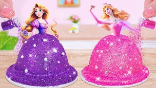 Adorable RAPUNZEL vs AURORA Princess Cake 🎀 Mini Princess Cake Decorating Ideas ✨ Yummy Little Cakes