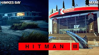 HITMAN 3 | Hawke's Bay & Miami | Easy Silent Assassin Suit Only | Walkthrough